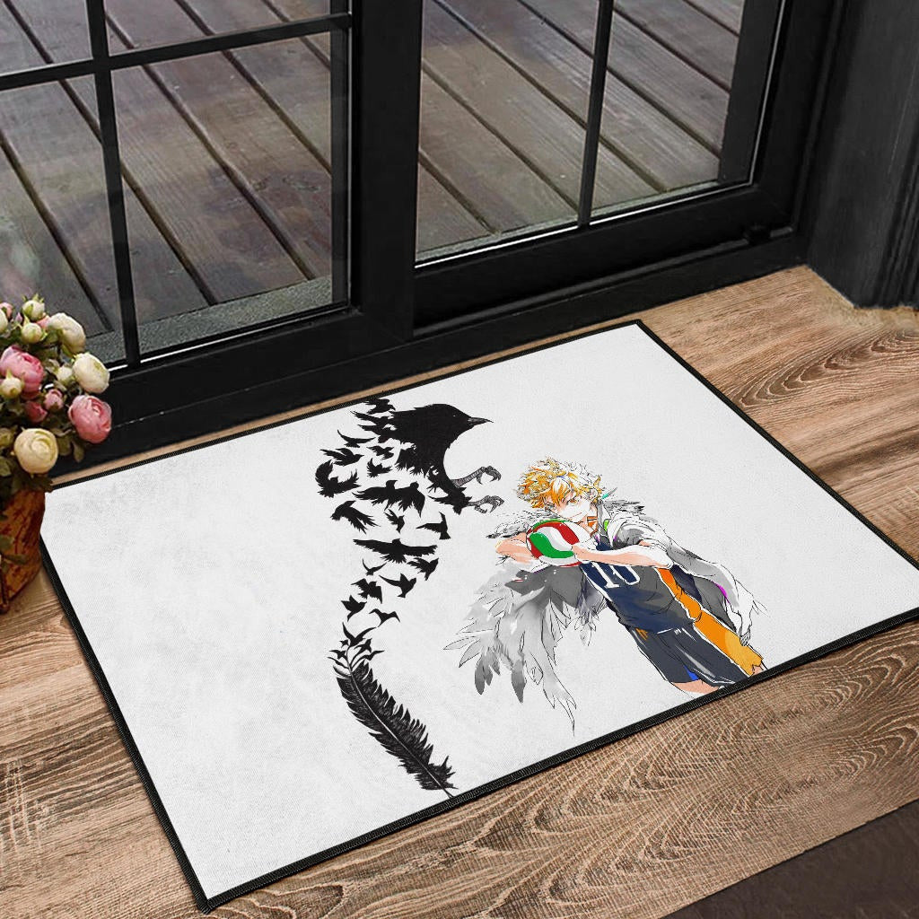 Haikyuu Anime Door Mat - Hinata Shoyo Crow Creating Cloak Artwork Door Mat