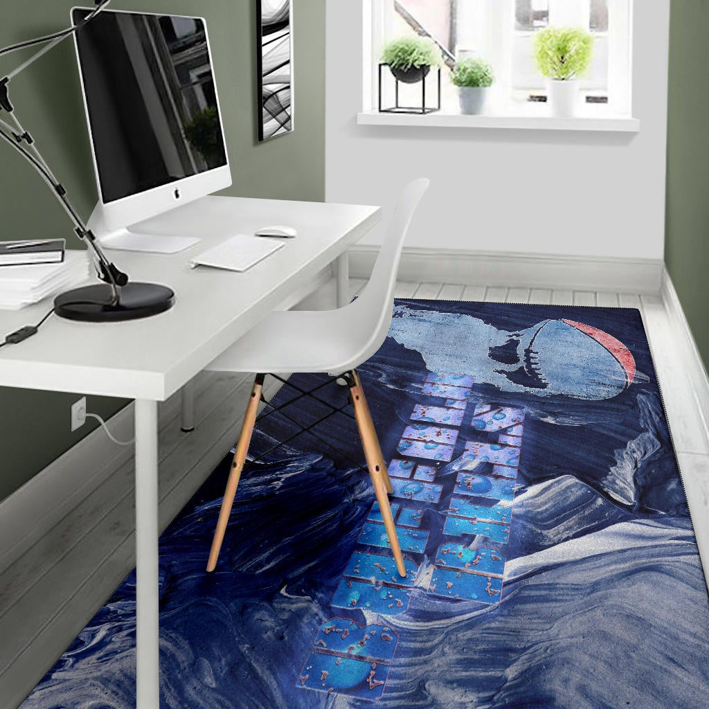 Buffalo Bills American Football Team Area Rug Proud Buffalo Standing On Rugby Ball Painting Rugs Home Decor