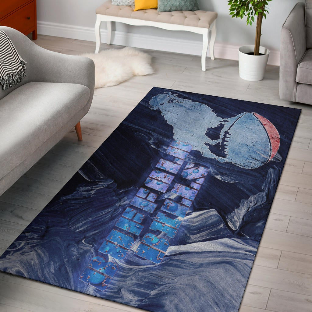 Buffalo Bills American Football Team Area Rug Proud Buffalo Standing On Rugby Ball Painting Rugs Home Decor