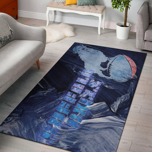 Buffalo Bills American Football Team Area Rug Proud Buffalo Standing On Rugby Ball Painting Rugs Home Decor