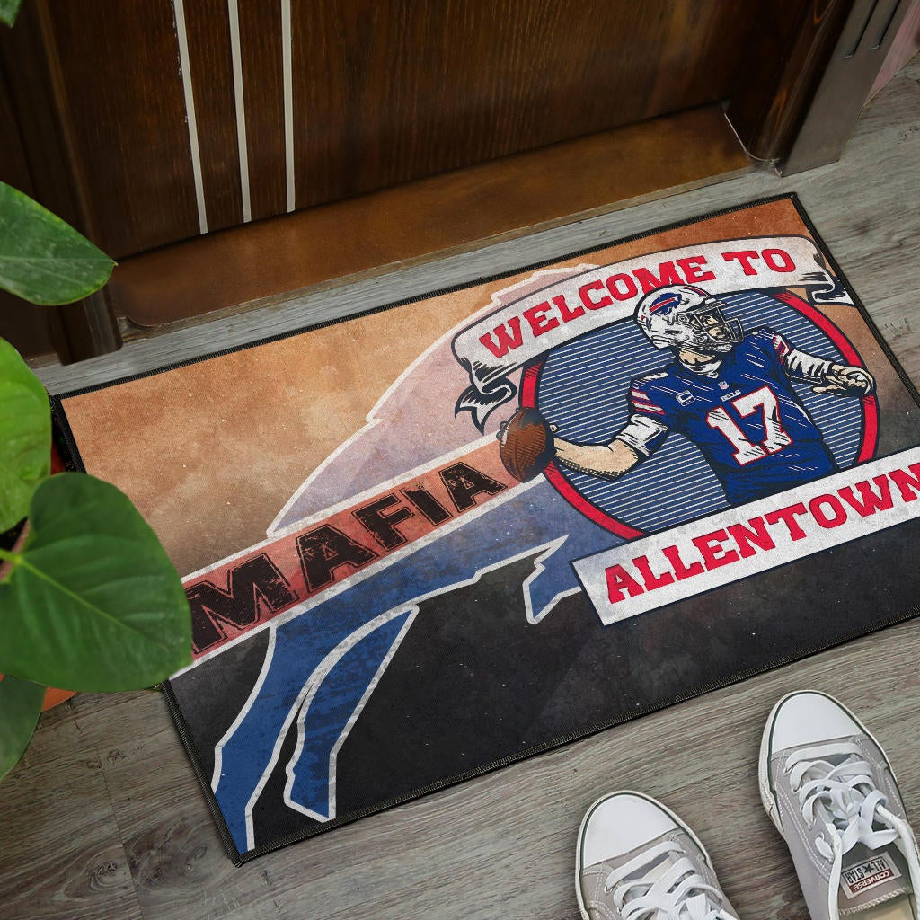 Buffalo Bills American Football Team Door Mat Welcome To Allentown Player 17 Mafia Door Mat Home Decor
