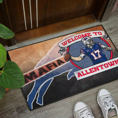Buffalo Bills American Football Team Door Mat Welcome To Allentown Player 17 Mafia Door Mat Home Decor