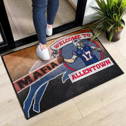 Buffalo Bills American Football Team Door Mat Welcome To Allentown Player 17 Mafia Door Mat Home Decor