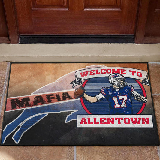 Buffalo Bills American Football Team Door Mat Welcome To Allentown Player 17 Mafia Door Mat Home Decor