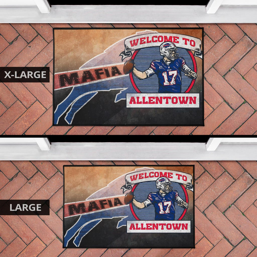 Buffalo Bills American Football Team Door Mat Welcome To Allentown Player 17 Mafia Door Mat Home Decor