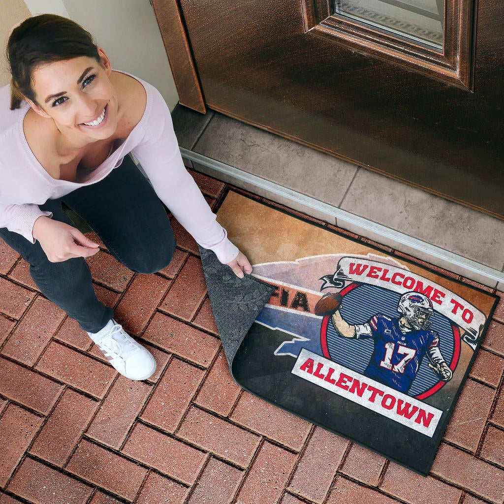 Buffalo Bills American Football Team Door Mat Welcome To Allentown Player 17 Mafia Door Mat Home Decor