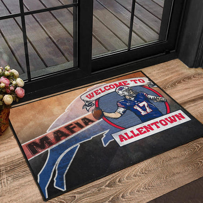 Buffalo Bills American Football Team Door Mat Welcome To Allentown Player 17 Mafia Door Mat Home Decor
