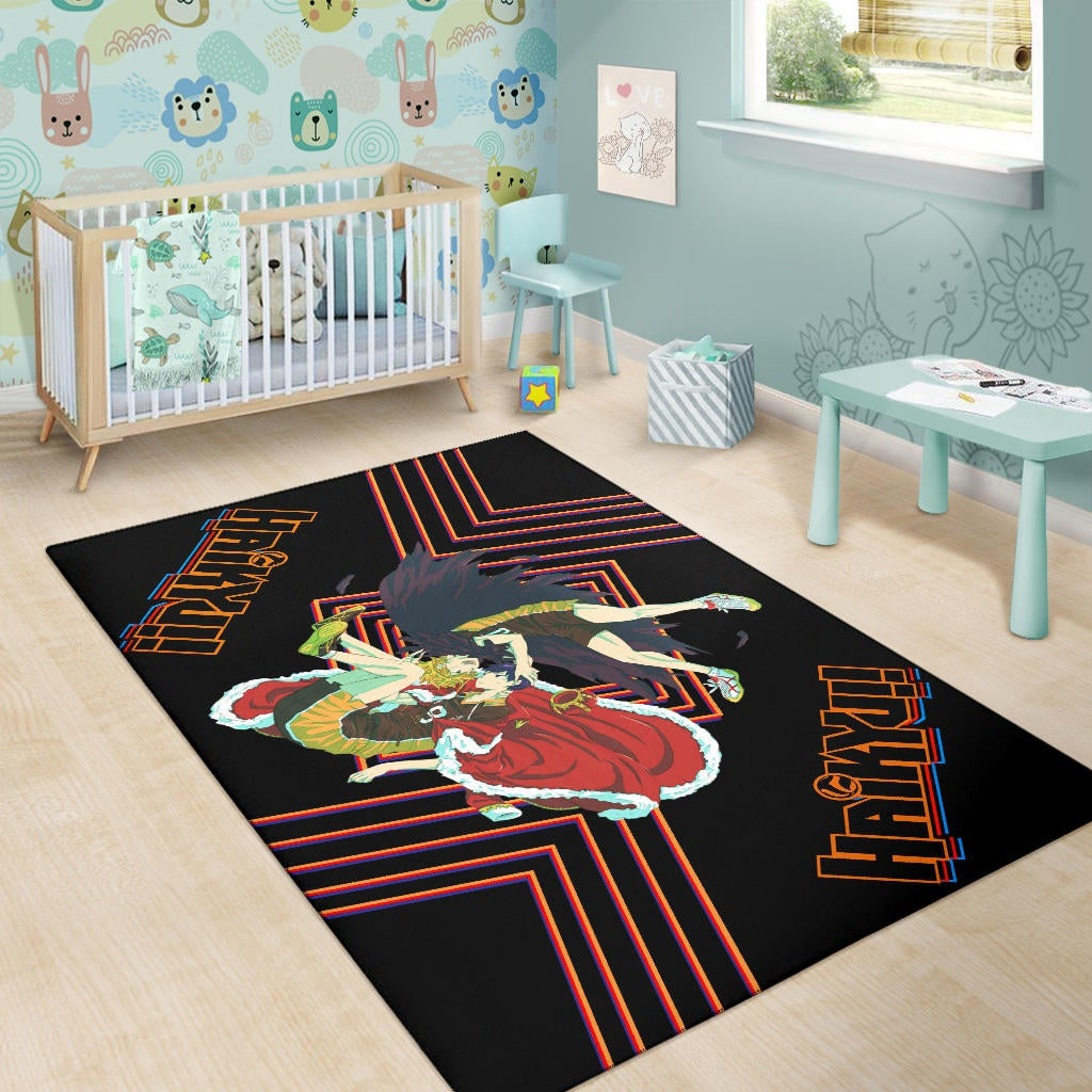 Haikyuu Anime Area Rug - Hinata Shoyo And Kageyama Crow And King Rugs Home Decor