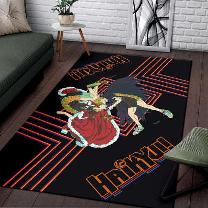 Haikyuu Anime Area Rug - Hinata Shoyo And Kageyama Crow And King Rugs Home Decor
