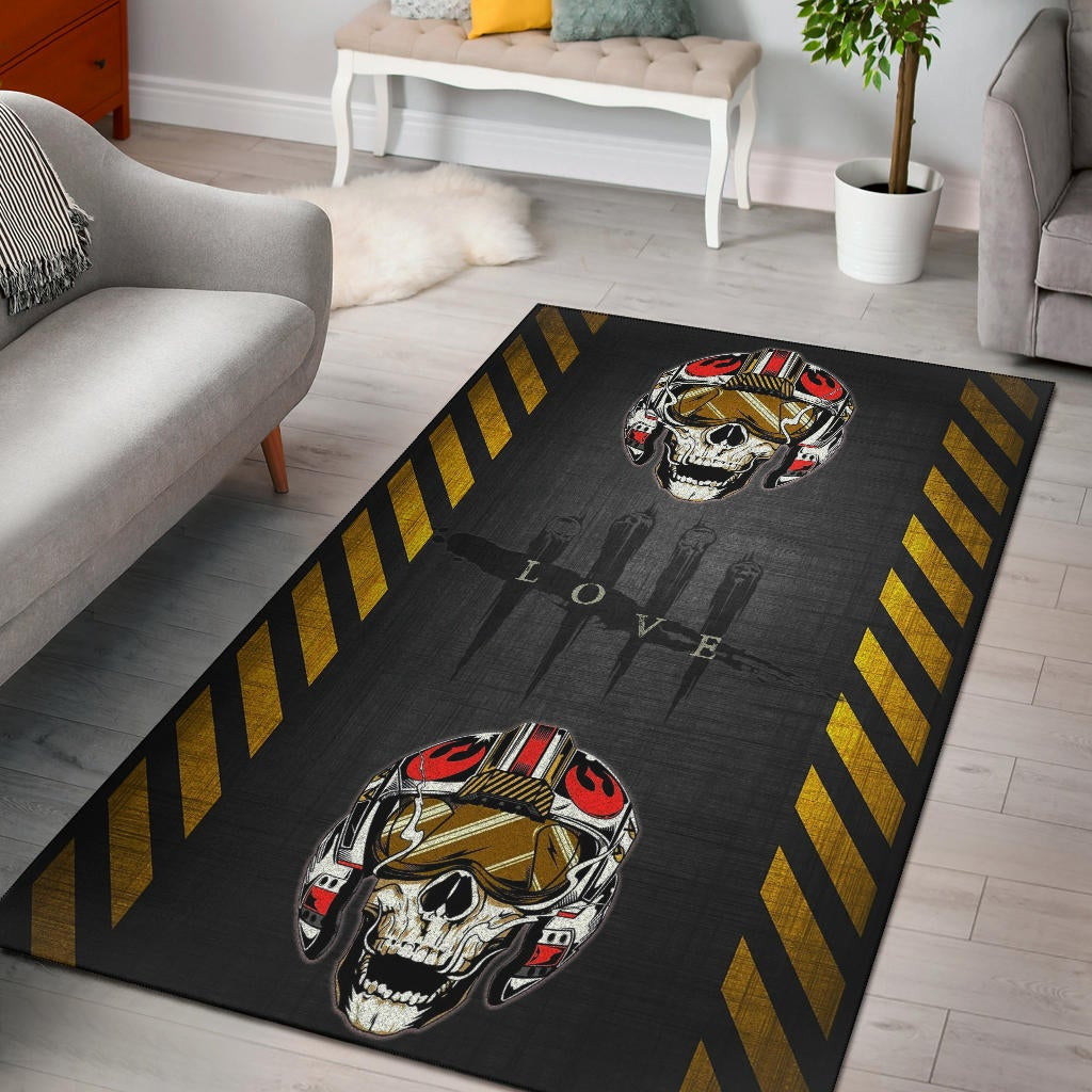 Skull Area Rug - Skull Wear Deep Sea Helmet With Poison Creatures Rugs Home Decor