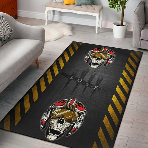 Skull Area Rug - Skull Wear Deep Sea Helmet With Poison Creatures Rugs Home Decor