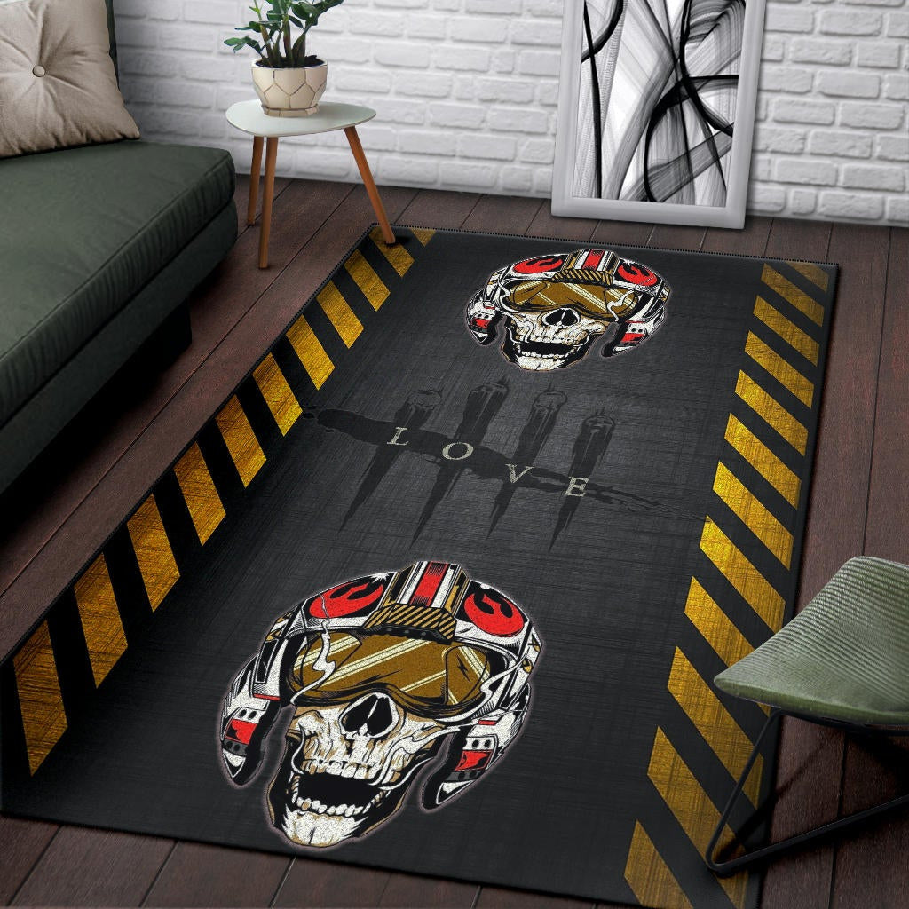 Skull Area Rug - Skull Wear Deep Sea Helmet With Poison Creatures Rugs Home Decor