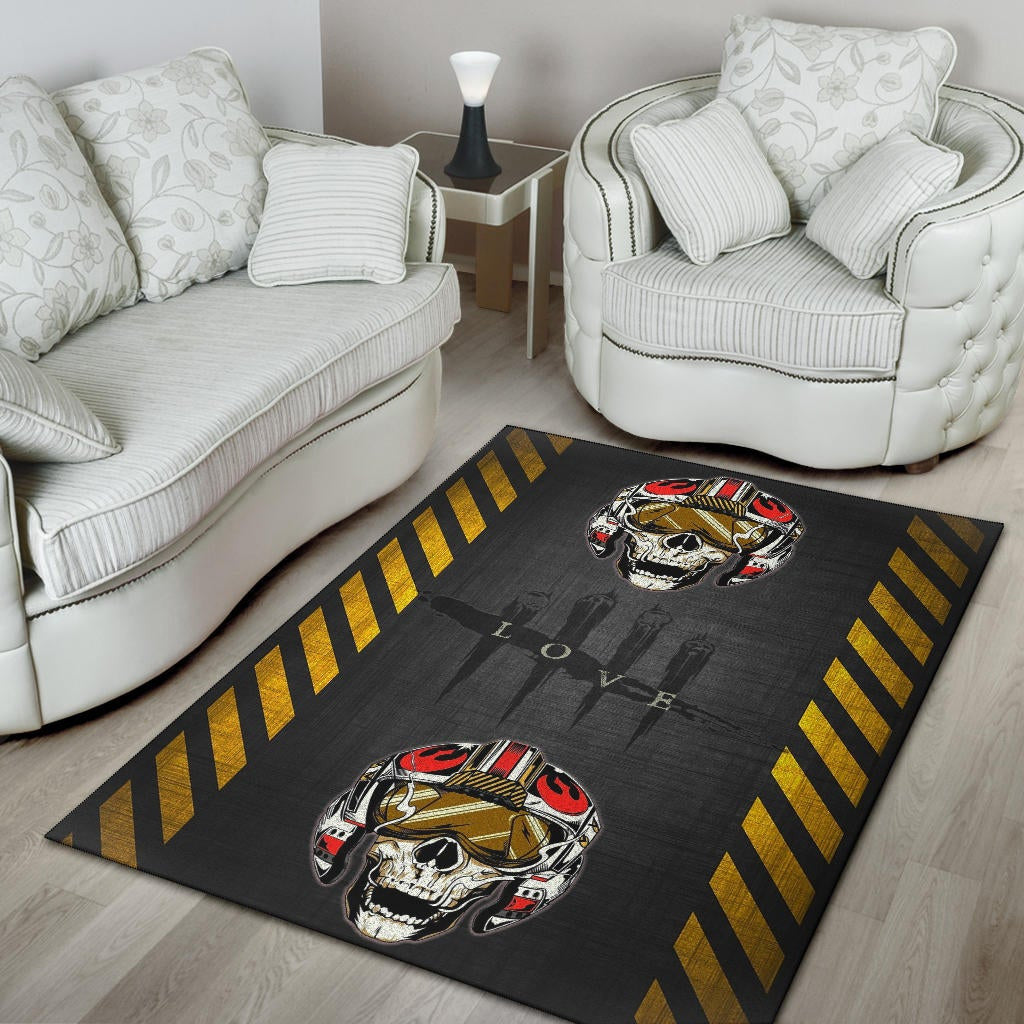 Skull Area Rug - Skull Wear Deep Sea Helmet With Poison Creatures Rugs Home Decor