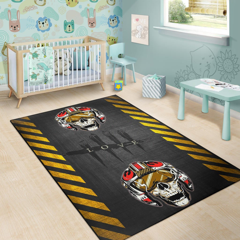 Skull Area Rug - Skull Wear Deep Sea Helmet With Poison Creatures Rugs Home Decor