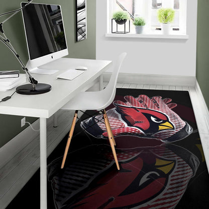American Football Team Area Rug - Arizona Cardinals Head Artwork On Gloves Rugs Home Decor