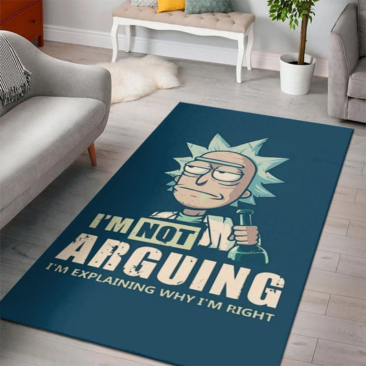 Rick & Morty Rectangle Rug | Rick And Morty Living Room Cartoon Floor Carpet