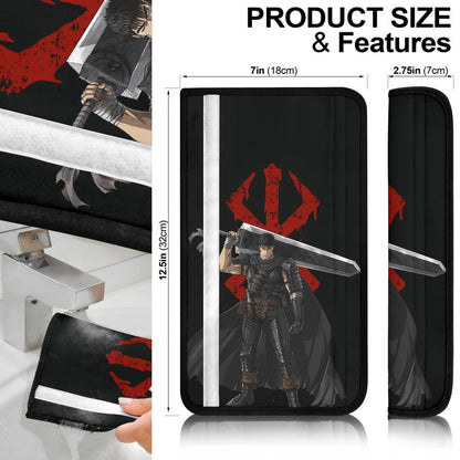 Berserk Anime Seat Belt Covers - Brave Guts With Sword Fighting Belt Covers