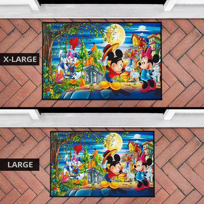 Disney mickey mouse couple Door Mats