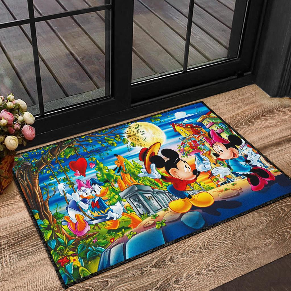 Disney mickey mouse couple Door Mats