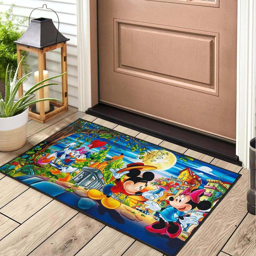 Disney mickey mouse couple Door Mats
