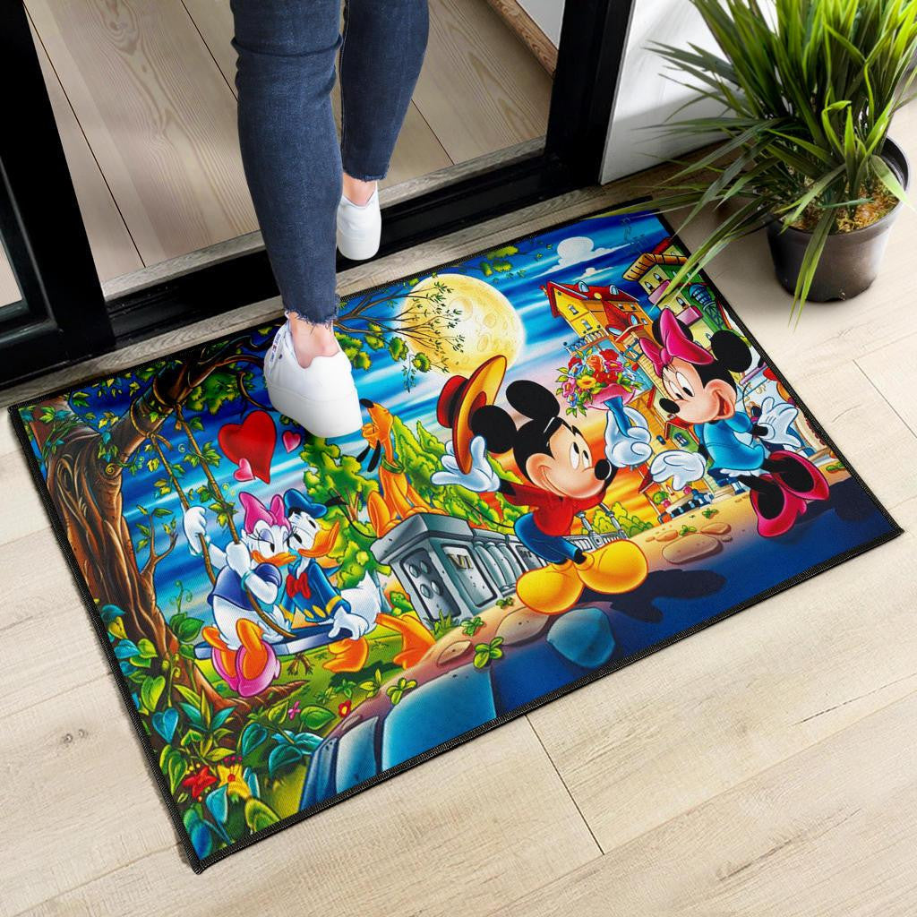Disney mickey mouse couple Door Mats