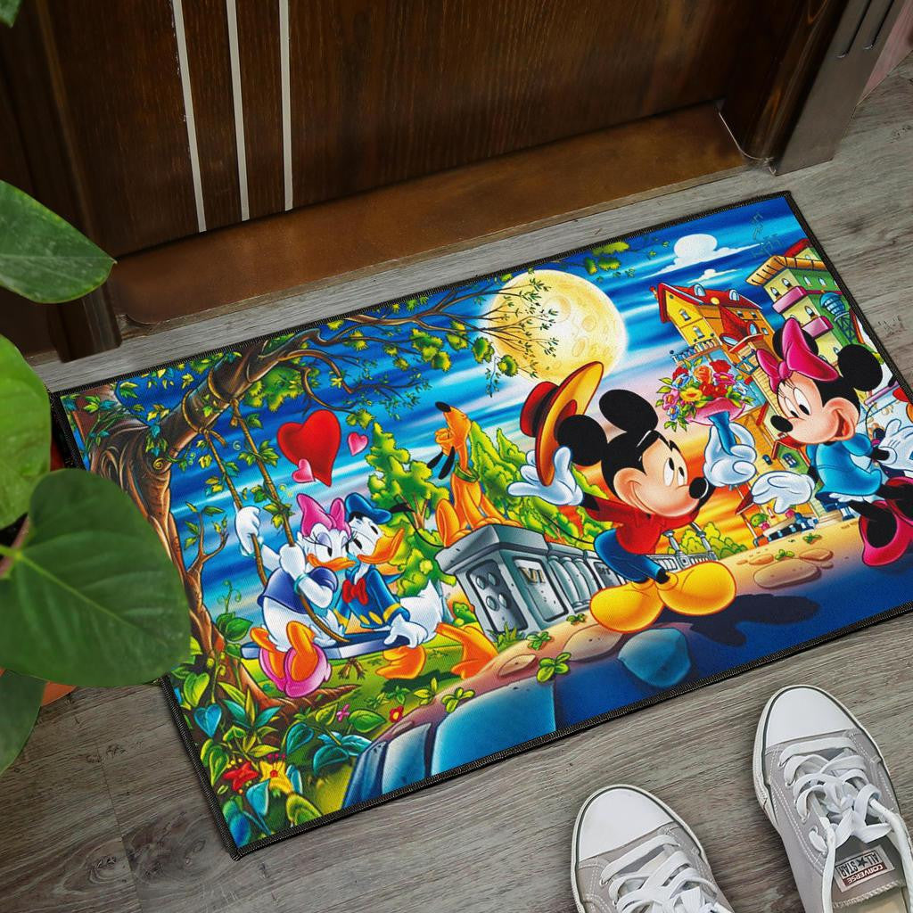 Disney mickey mouse couple Door Mats