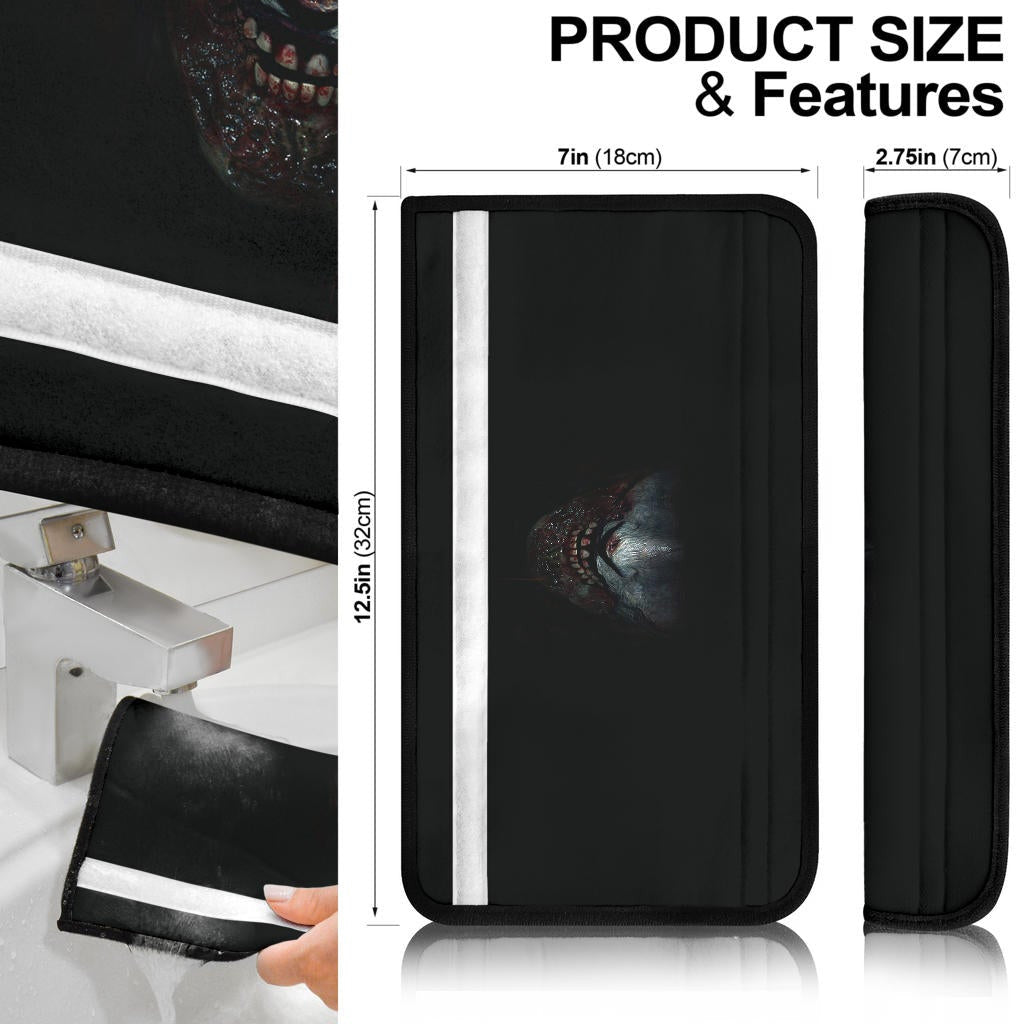 Resident Evil Game Seat Belt Covers - Deluxe Edition Scary Bloody Mouth Belt Covers