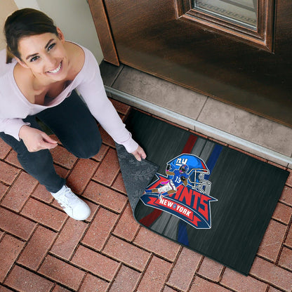 New York Giants American Football Team Door Mat Player 13 Protecting Rugby Ball Running Black Door Mat Home Decor