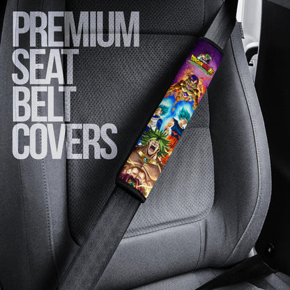 Dragon Ball Anime Seat Belt Covers - Giant Broly Super Power Lightning With Goku Vegeta Potara Belt Covers