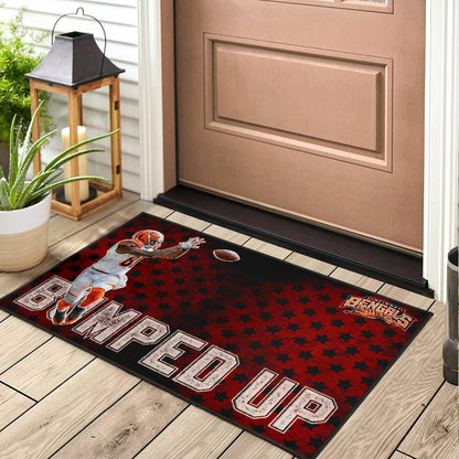 Cincinnati Bengals American Football Team Door Mat Jerome Simpson Running For Rugby Ball And Bumped Up Door Mat Home Decor