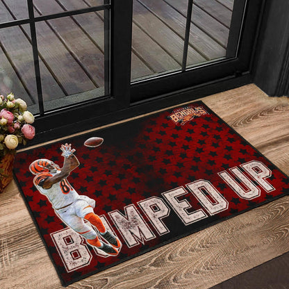 Cincinnati Bengals American Football Team Door Mat Jerome Simpson Running For Rugby Ball And Bumped Up Door Mat Home Decor