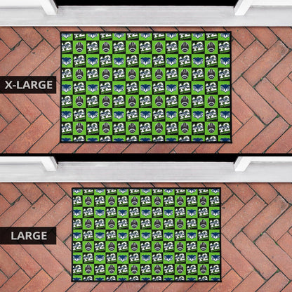 American Football Team Door Mat - Seattle Seahawks Go 12 Rugby Square Patterns Door Mat Home Decor