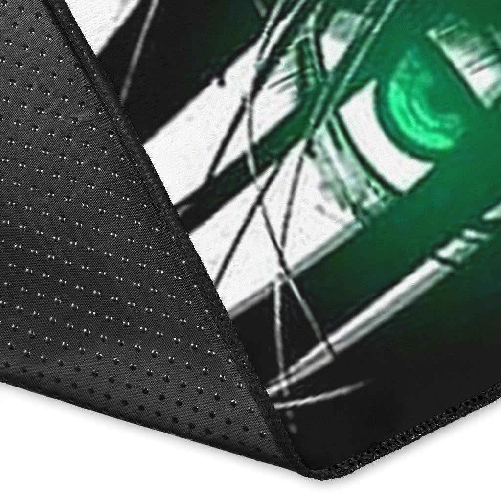 Attack On Titan Anime Area Rug - Eren The Titan Form With Green Eyes Artwork Rugs Home Decor