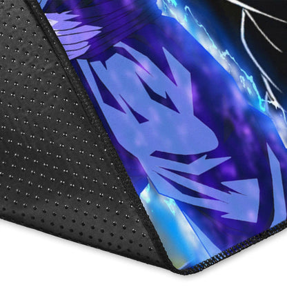 Dragon Ball Anime Area Rug - DB Super Saiyan Fighting Burst Limit Red And Blue Rugs Home Decor
