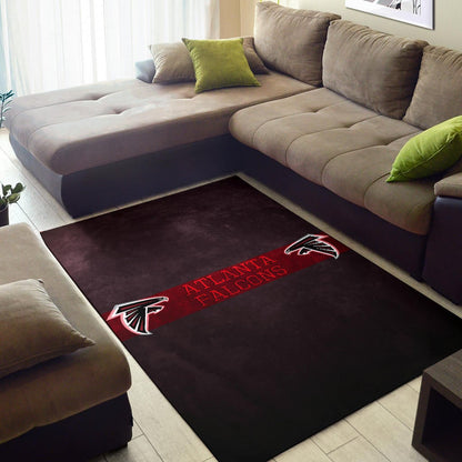 American Football Team Area Rug - Atlanta Falcons Birds Red Line Text Rugs Home Decor