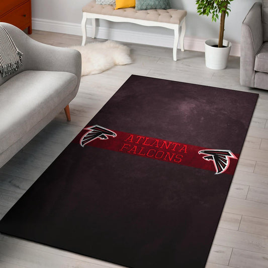 American Football Team Area Rug - Atlanta Falcons Birds Red Line Text Rugs Home Decor
