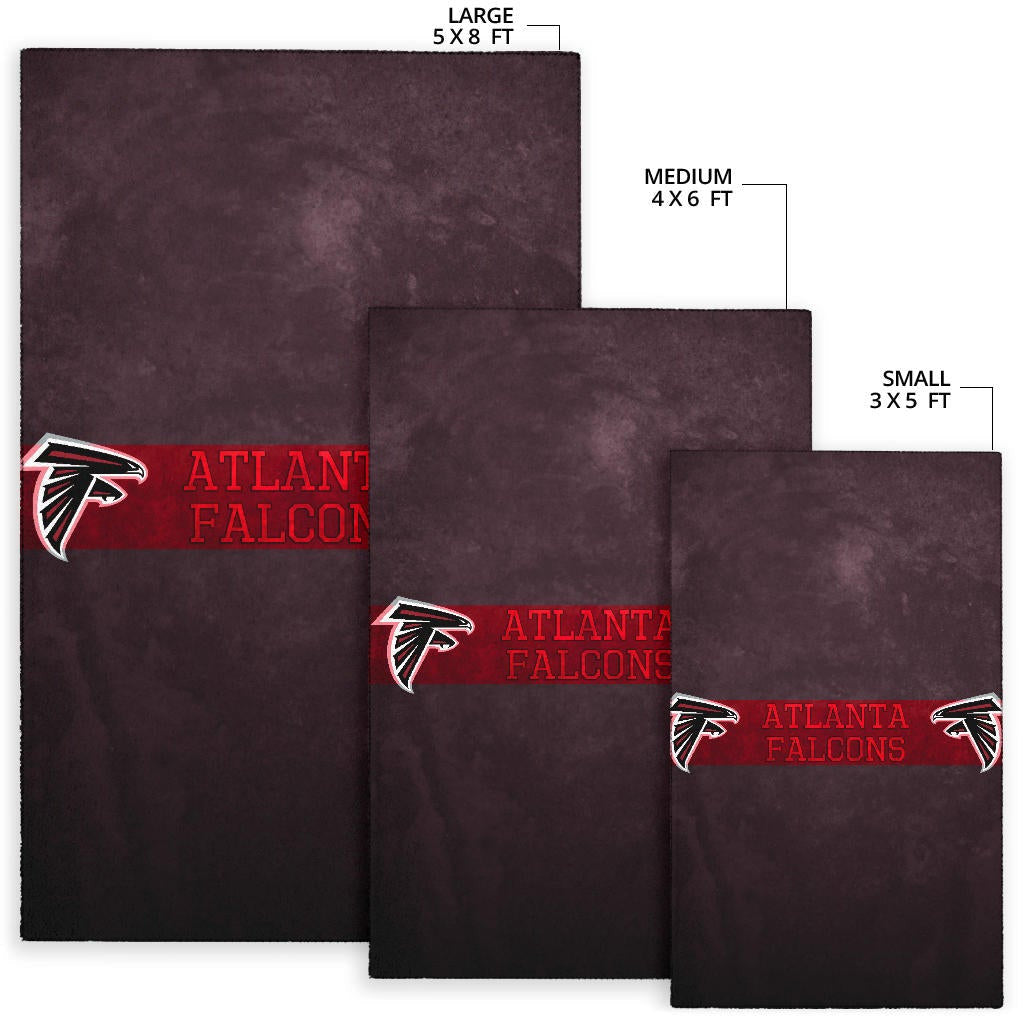 American Football Team Area Rug - Atlanta Falcons Birds Red Line Text Rugs Home Decor
