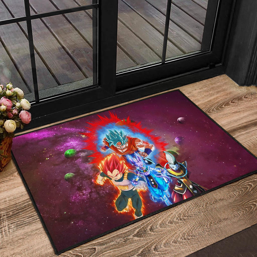 Dragon Ball Anime Door Mat - DB Super Saiyan Powerful Burst Limit Door Mat Home Decor