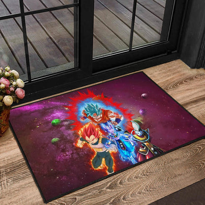 Dragon Ball Anime Door Mat - DB Super Saiyan Powerful Burst Limit Door Mat Home Decor