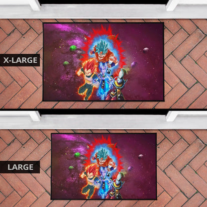 Dragon Ball Anime Door Mat - DB Super Saiyan Powerful Burst Limit Door Mat Home Decor