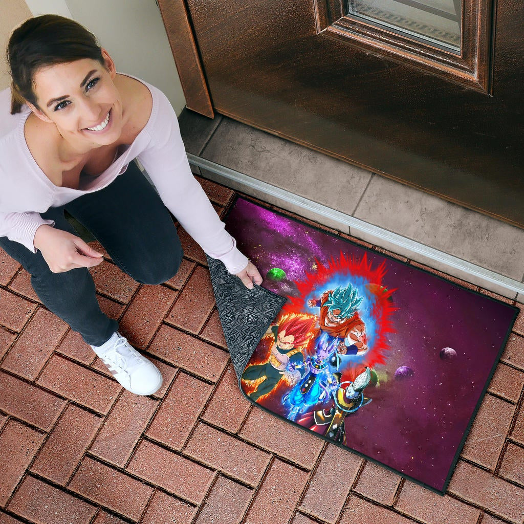 Dragon Ball Anime Door Mat - DB Super Saiyan Powerful Burst Limit Door Mat Home Decor