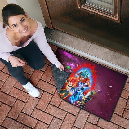 Dragon Ball Anime Door Mat - DB Super Saiyan Powerful Burst Limit Door Mat Home Decor