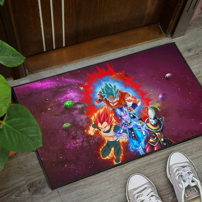 Dragon Ball Anime Door Mat - DB Super Saiyan Powerful Burst Limit Door Mat Home Decor