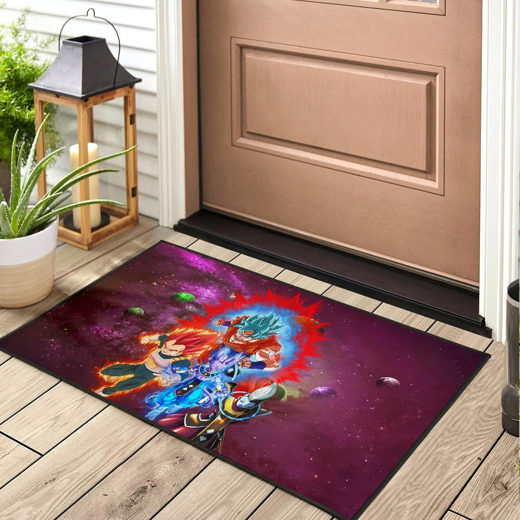 Dragon Ball Anime Door Mat - DB Super Saiyan Powerful Burst Limit Door Mat Home Decor