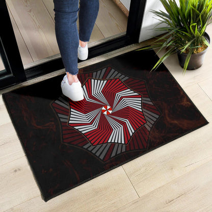 Resident Evil Game Door Mat - Umbrella Corp Symbol Spiral Door Mat Home Decor