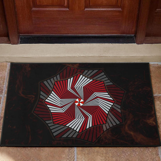 Resident Evil Game Door Mat - Umbrella Corp Symbol Spiral Door Mat Home Decor