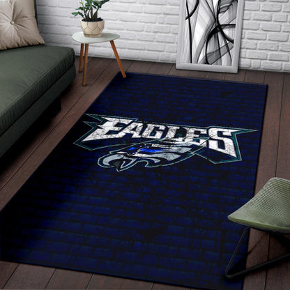 Philadelphia Eagles American Football Team Area Rug Sharp Eagle Head US Flag Blue Brick Wall Rugs Home Decor