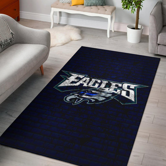 Philadelphia Eagles American Football Team Area Rug Sharp Eagle Head US Flag Blue Brick Wall Rugs Home Decor