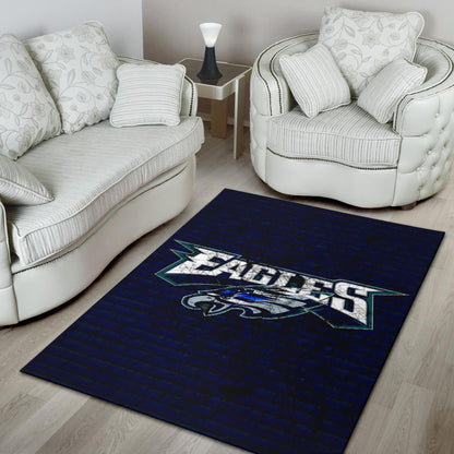 Philadelphia Eagles American Football Team Area Rug Sharp Eagle Head US Flag Blue Brick Wall Rugs Home Decor