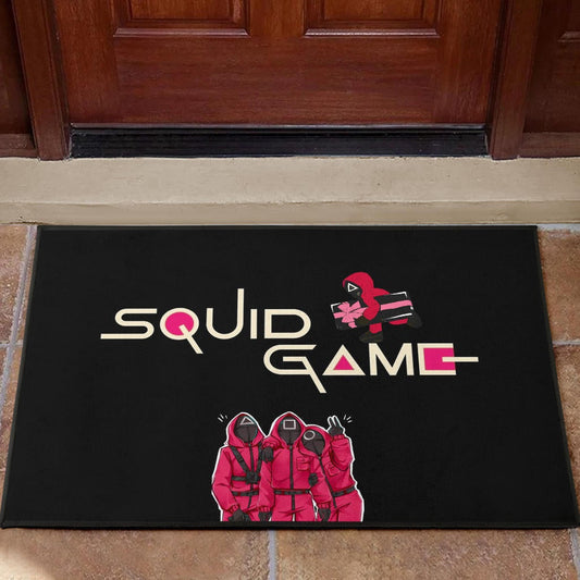 Squid Game Movie Door Mat Funny Squid Workers Surprising Pose Door Mat Home Decor